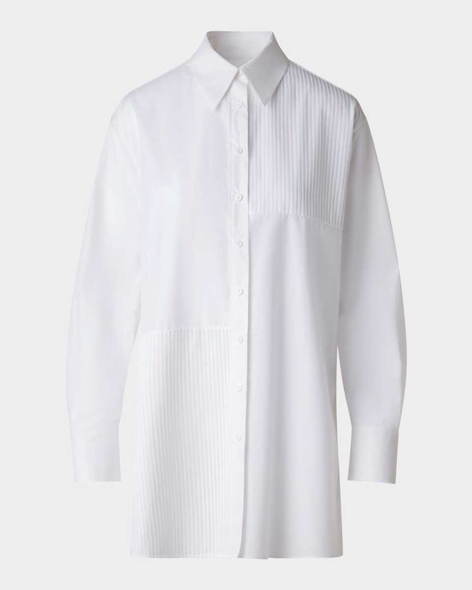 Textured Cotton Voile Oversized Shirt